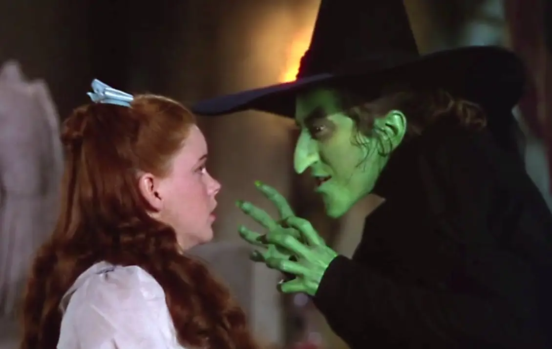 Elphaba is melted by Dorothy at the end of The Wizard of Oz (Warner Bros)