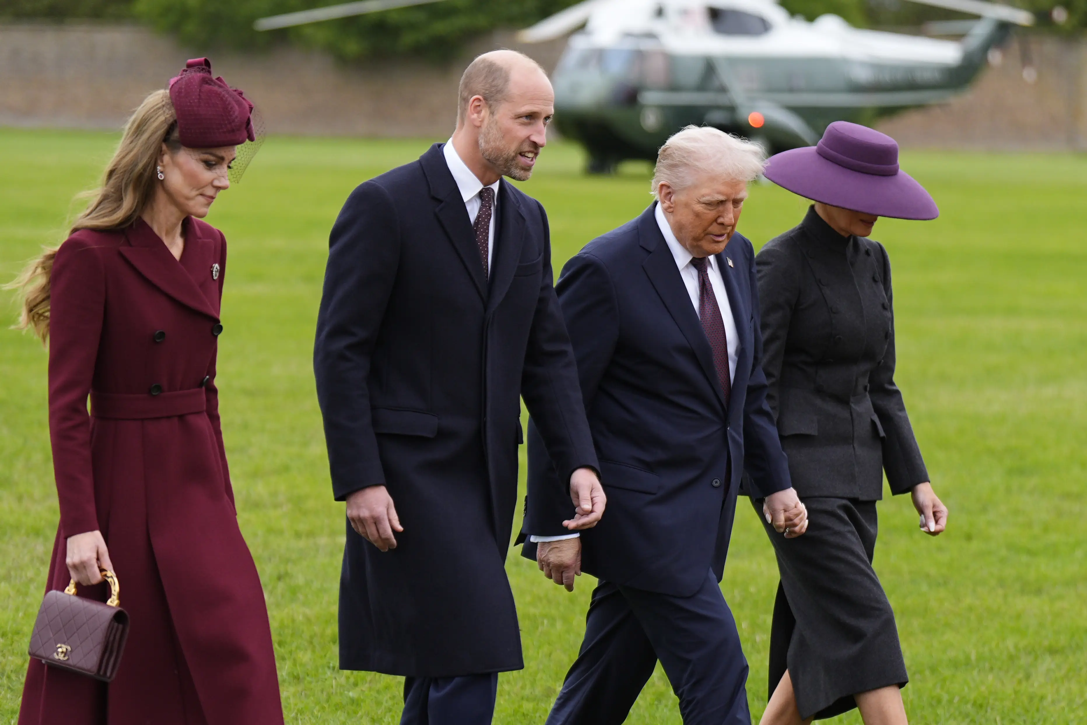 The US president and First Lady were greeted by the Prince and Princess of Wales (Aaron Chown - WPA Pool/Getty Images)