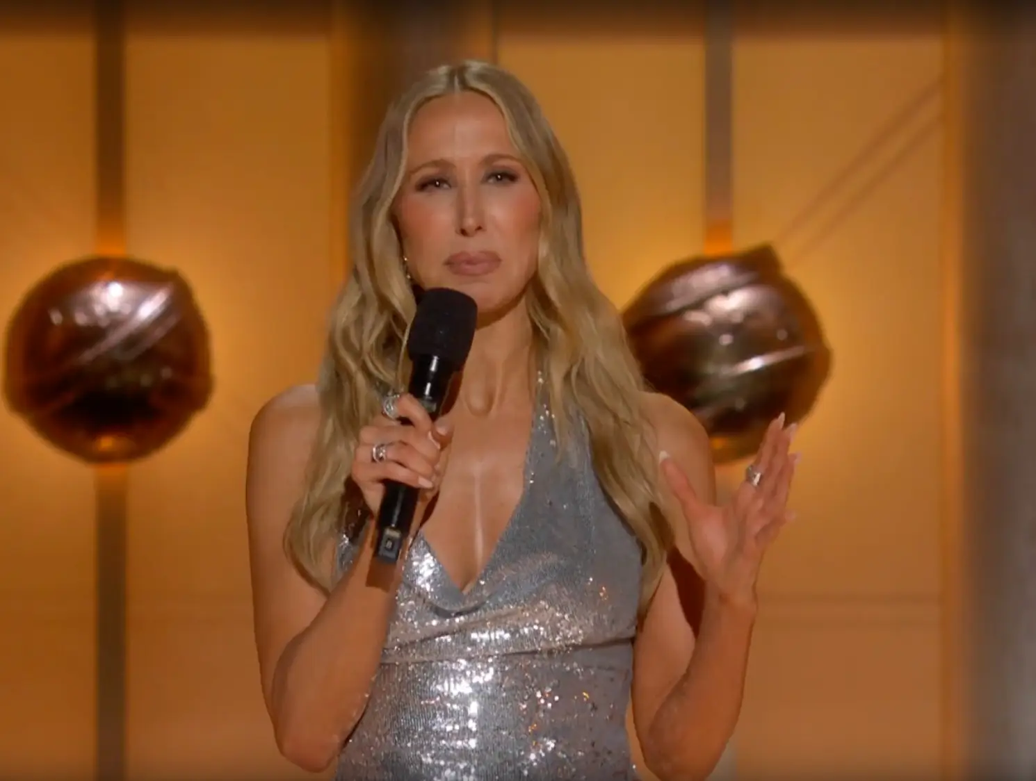Comedian Nikki Glaser is the first ever solo woman to host the awards show (CBS)