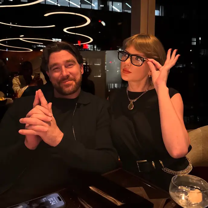 Taylor Swift fans are convinced she's made a cheeky X-rated reference to her fiancé, Travis Kelce, in 'Wood' (Instagram/@killatrav)