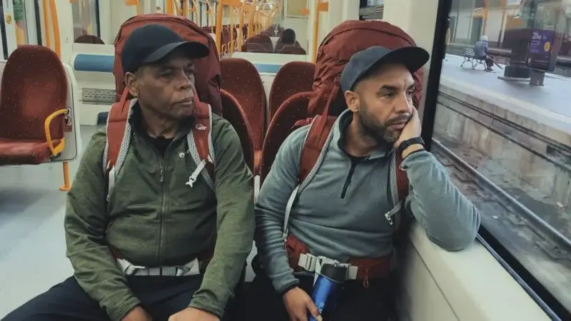 Alex has been travelling with his dad Noel.