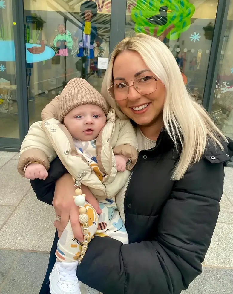 Sophie is delighted to have her son home.