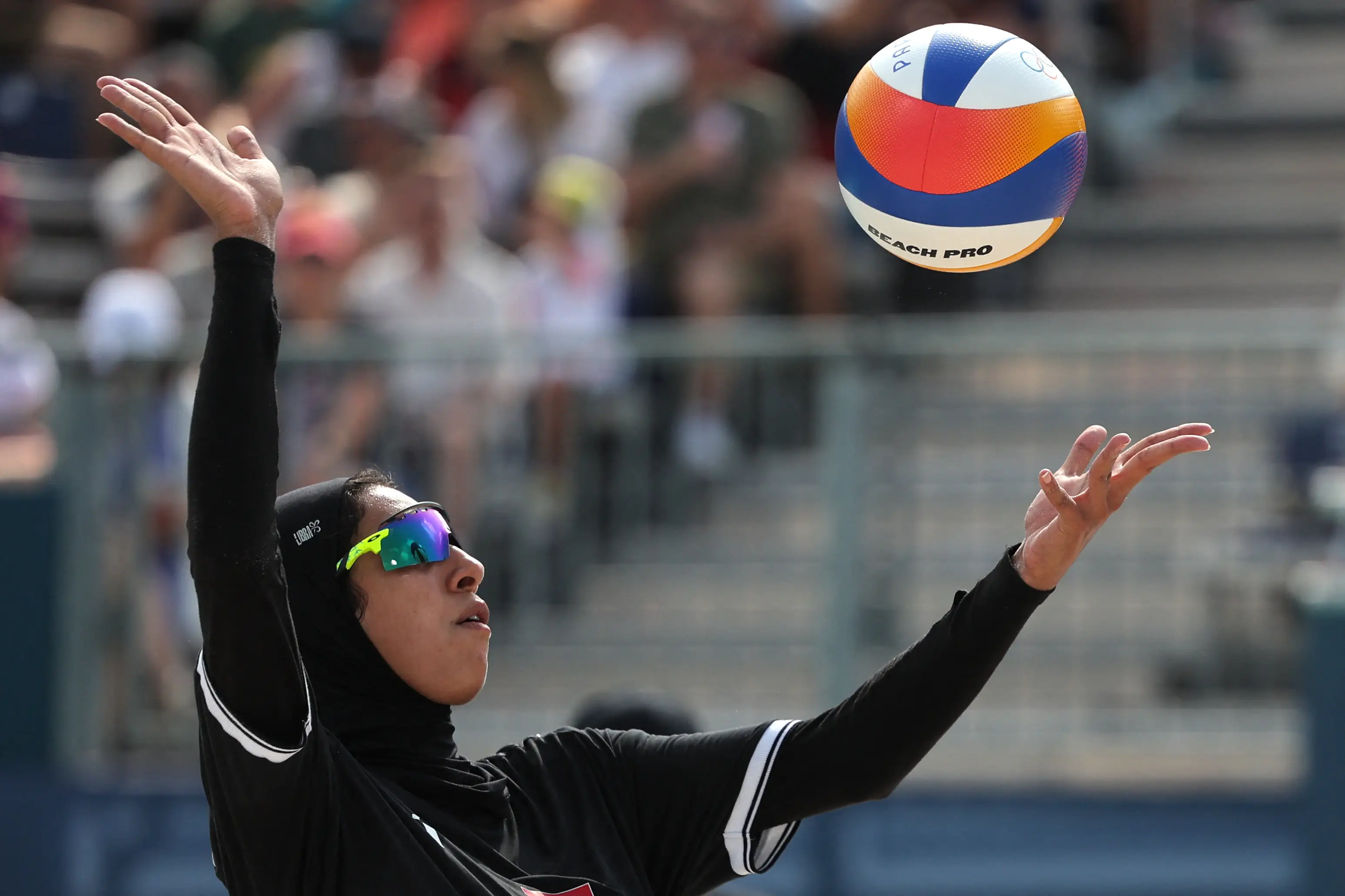 Athletes outside of France are thankfully permitted to wear their traditional garments. (THOMAS SAMSON/AFP via Getty Images)