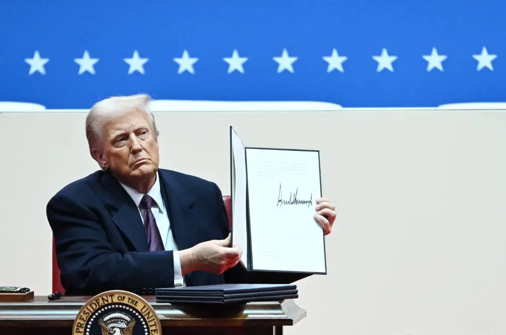 The president has signed a record number of executive orders during his first week. (Matt McClain/The Washington Post via Getty Images)