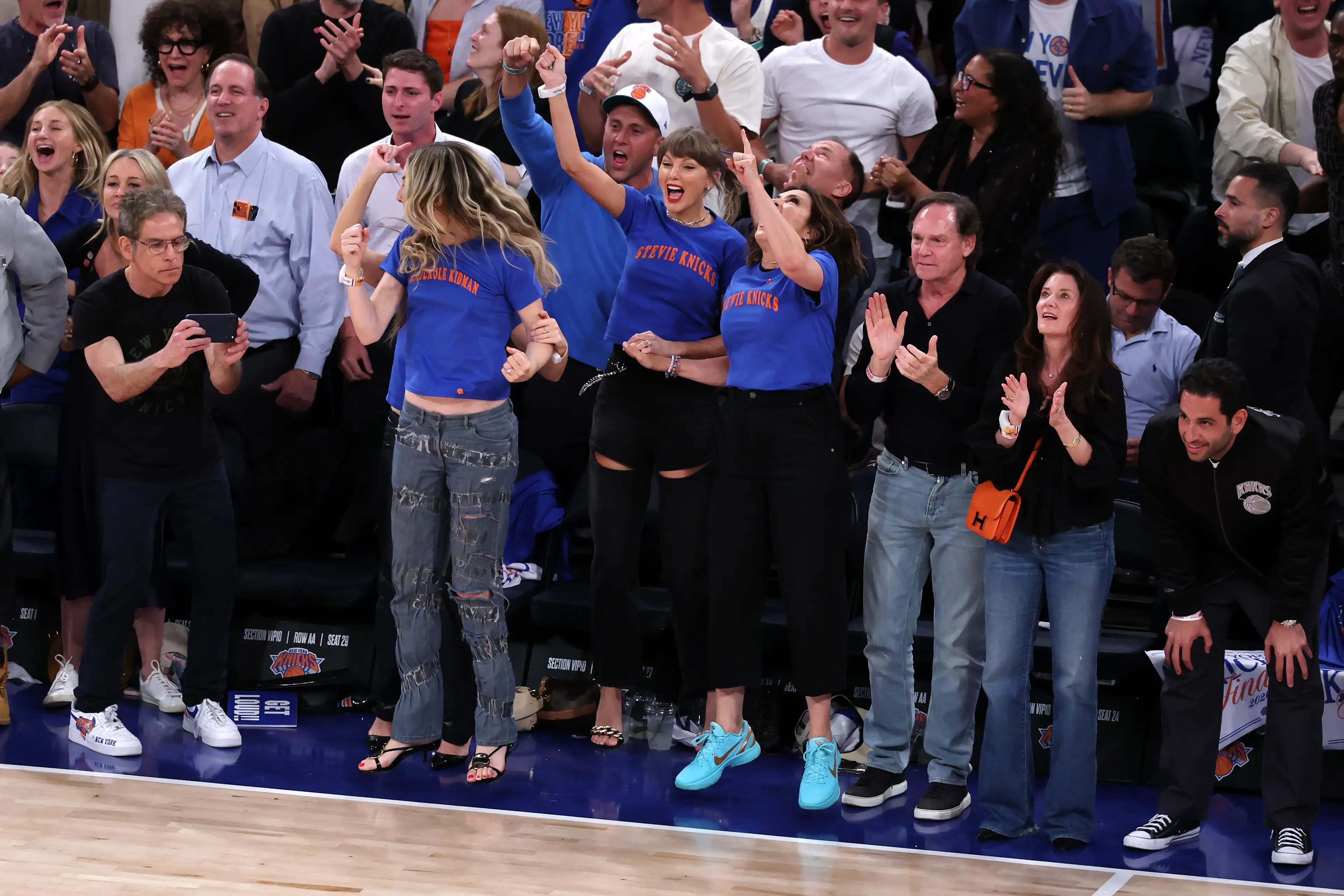 Taylor Swift cheered for the Knicks at MSG in June (Al Bello/Getty Images)