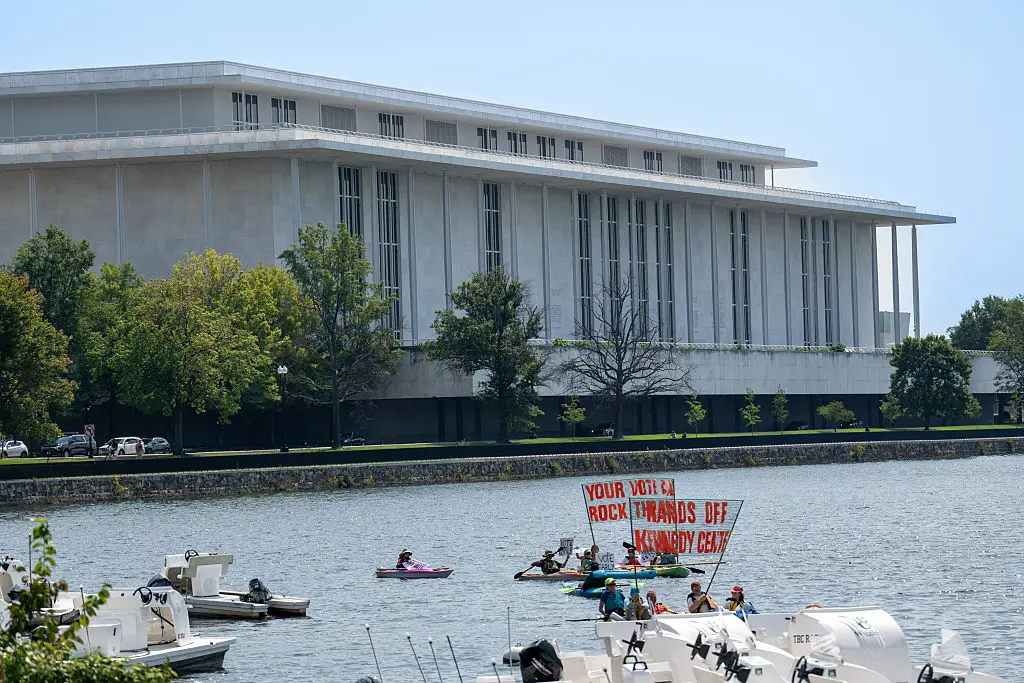 Trump's attempts to add his name to the centre have been blocked (Andrew Leyden/Getty Images)
