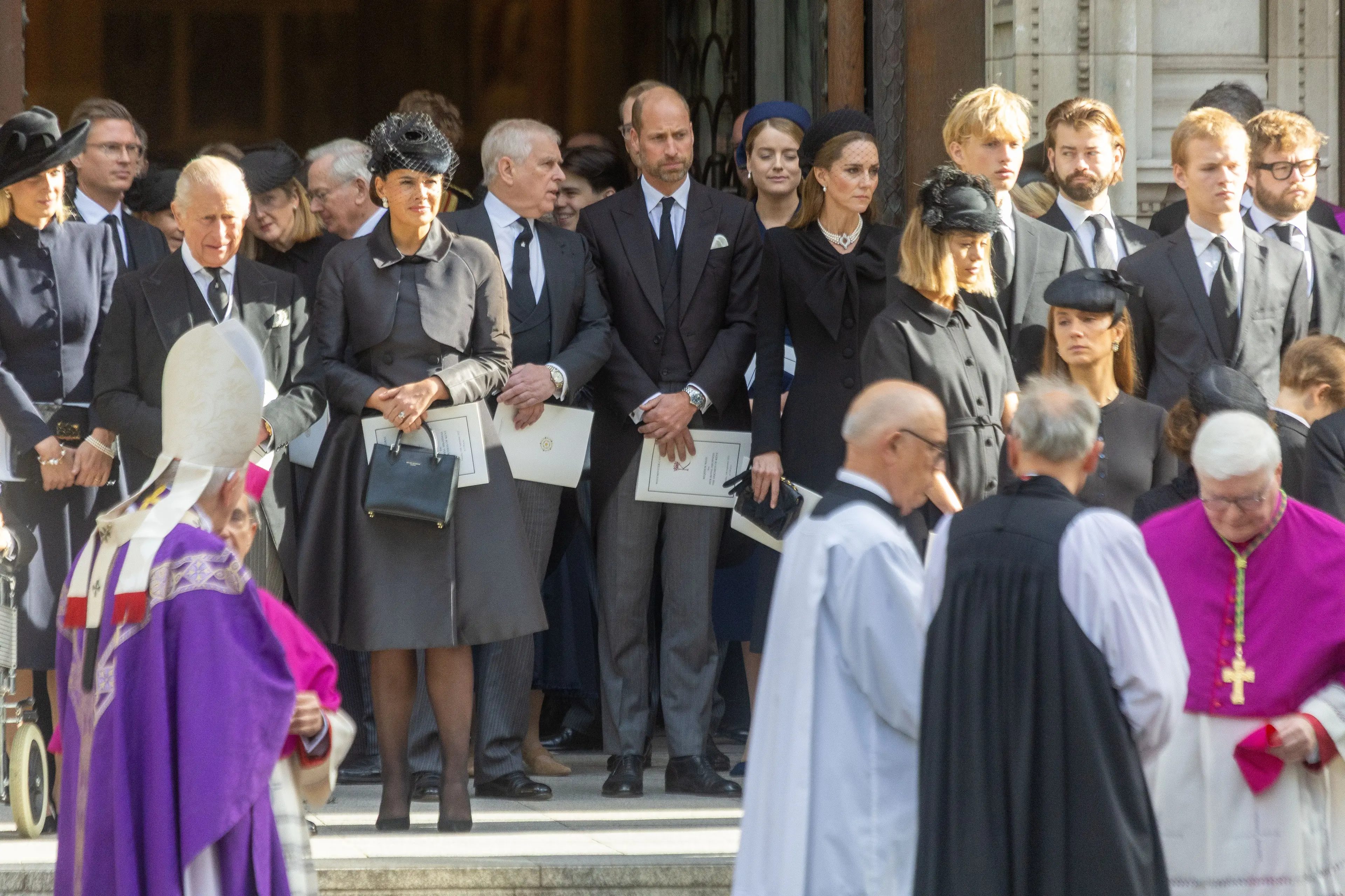 The Duke of York appeared to lean over and say something to his nephew (Ilyas Tayfun Salci/Anadolu via Getty Images)