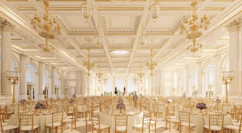 Plans for the new ballroom were released last month (The White House)