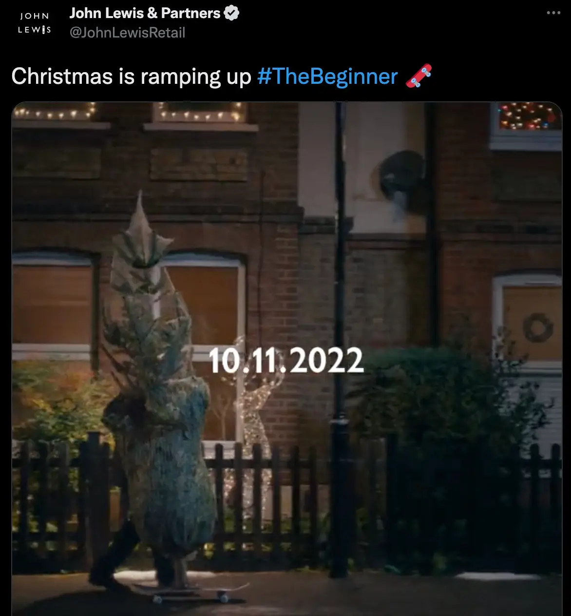 John Lewis teased the advert yesterday on Twitter.