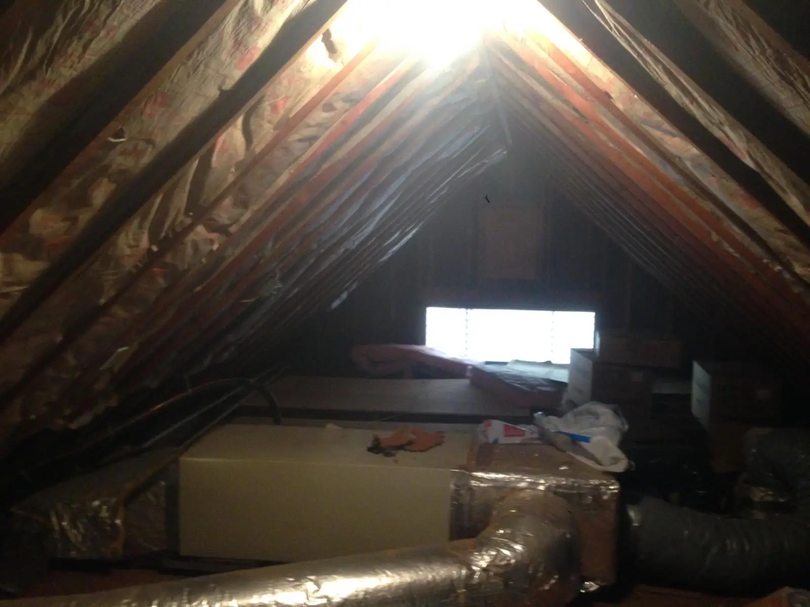 The loft was once dark and spooky.