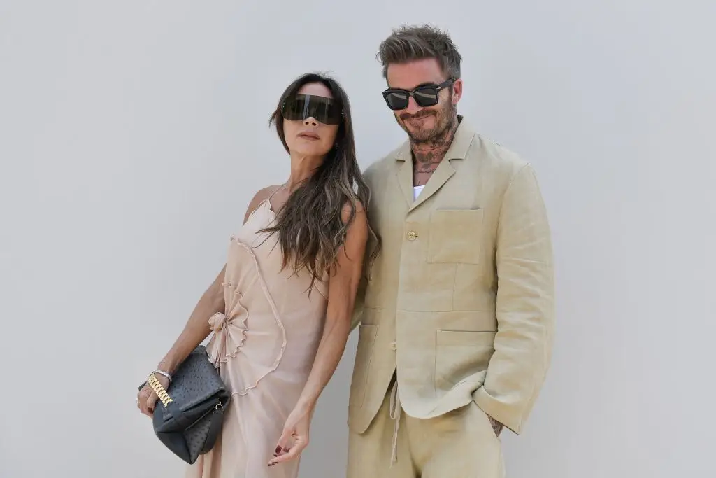 Nicola and Brookly didn't appear at David's 50th birthday celebrations (JULIEN DE ROSA/AFP via Getty Images)