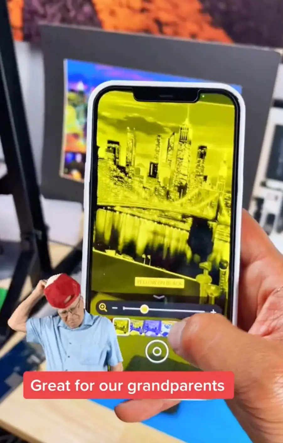 The camera is useful if you struggle with your eyesight (