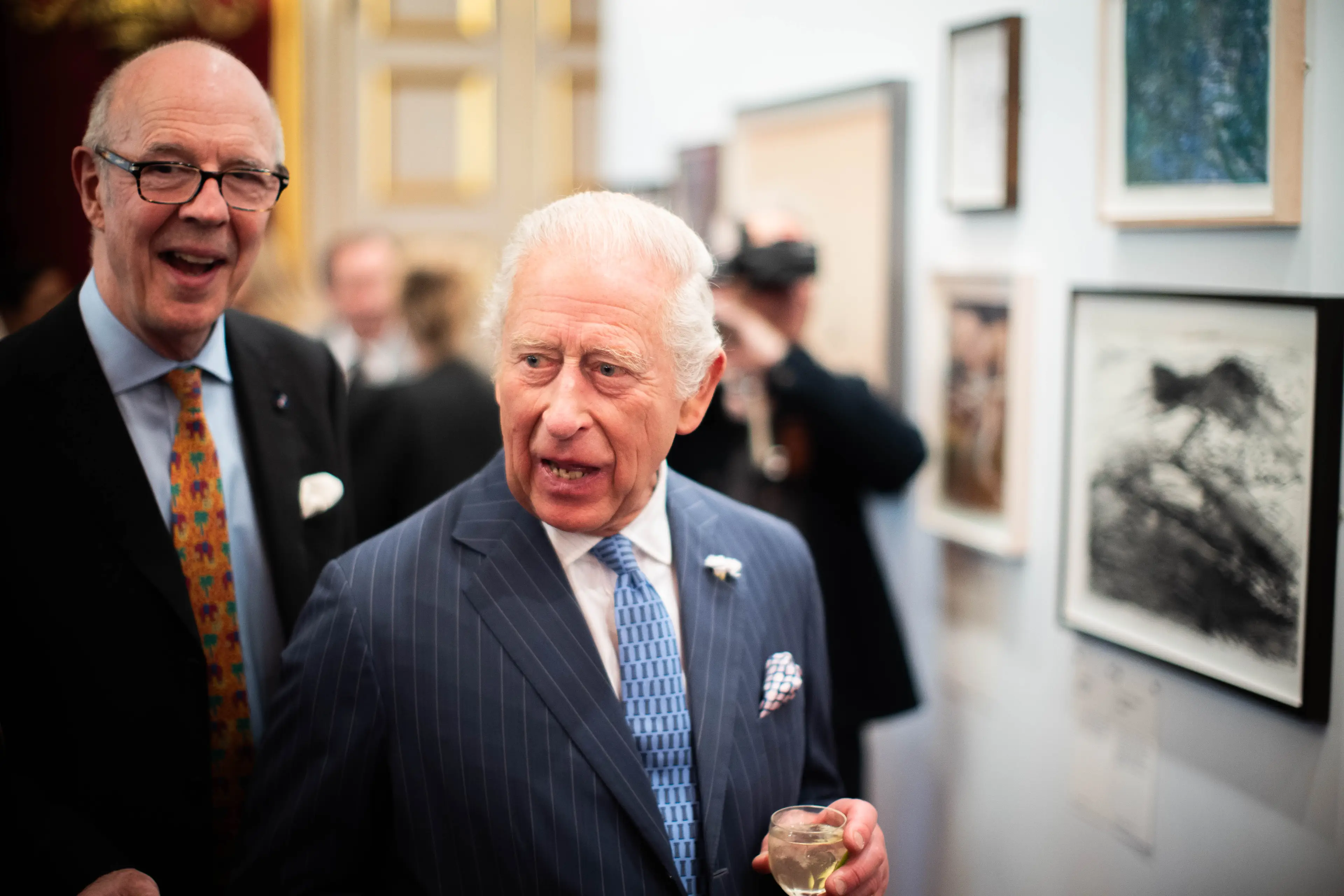 Charles appeared surprised in a number of photos (James Manning - WPA Pool/Getty Images)