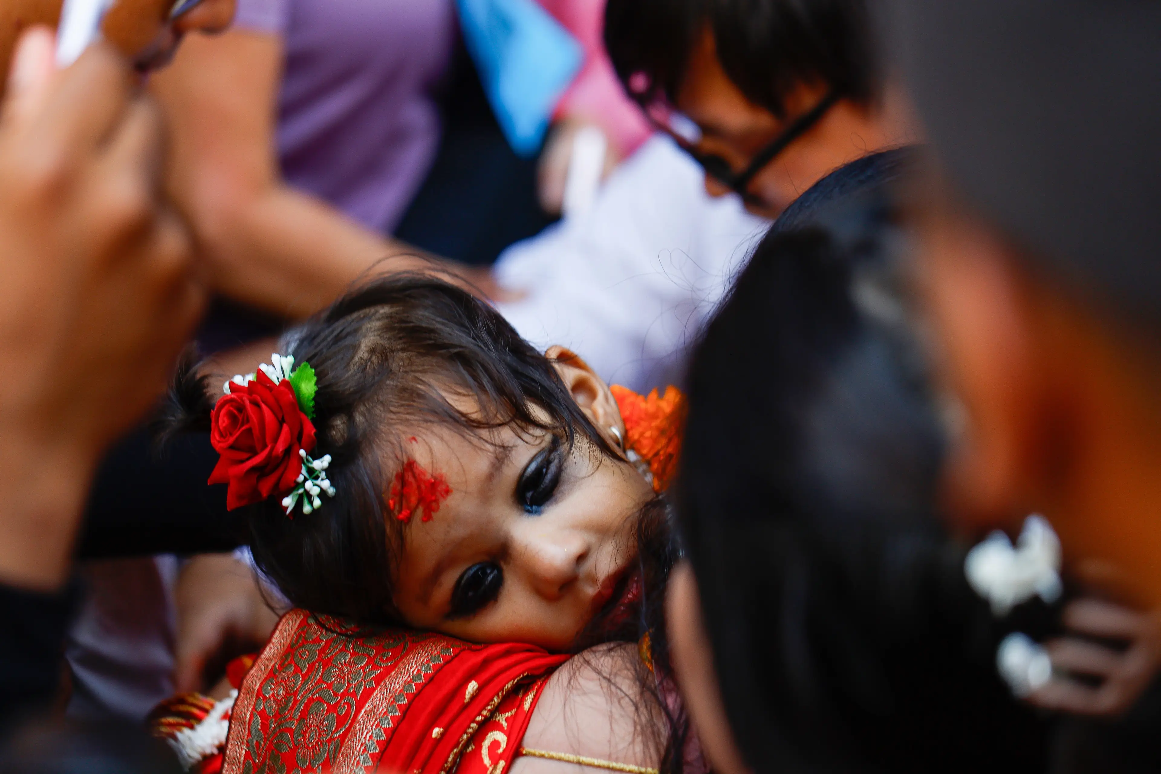 She will remain in the temple until she reaches puberty (Skanda Gautam/SOPA Images/LightRocket via Getty Images)