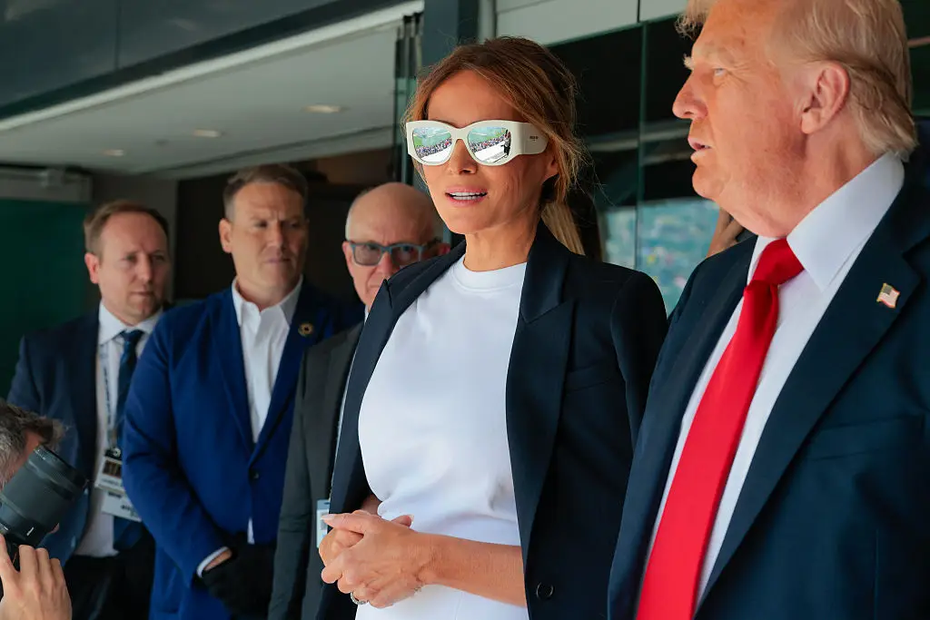 The 'fake Melania' conspiracy theorists are at it again following the first lady's Club World Cup appearance (Chip Somodevilla / Getty Images)