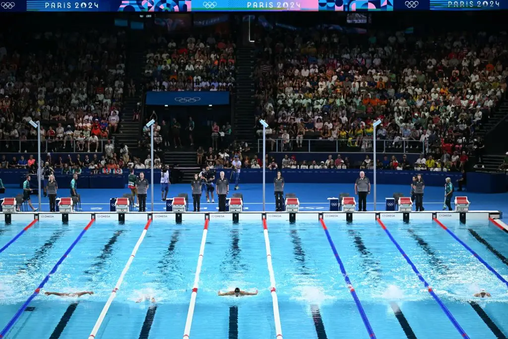 The sport of swimming has been shrouded in controversy at the 2024 Paris Olympics. (MANAN VATSYAYANA/AFP via Getty Images)