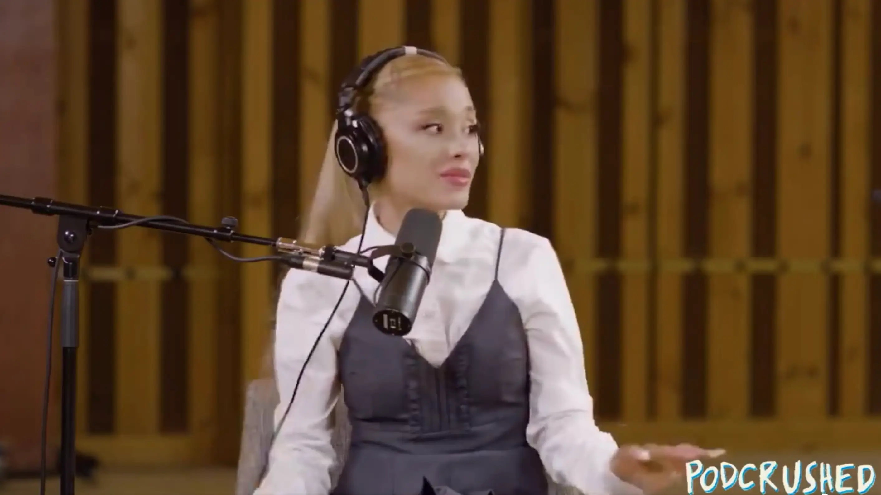 Fans were left pretty shocked by her apparent change in pitch during the interview. (Podcrushed Podcast)