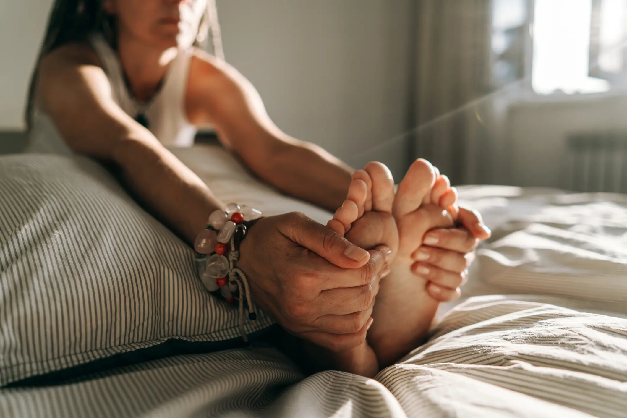 The expert also recommends regularly checking your feet to ensure there aren't any issues (Getty Stock Images)