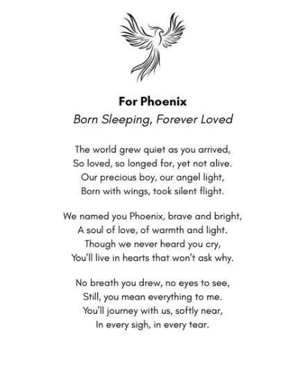 The creative shared a poem last year, announcing the stillbirth of her and Lindsay's first child (Instagram/@being_kelsey)