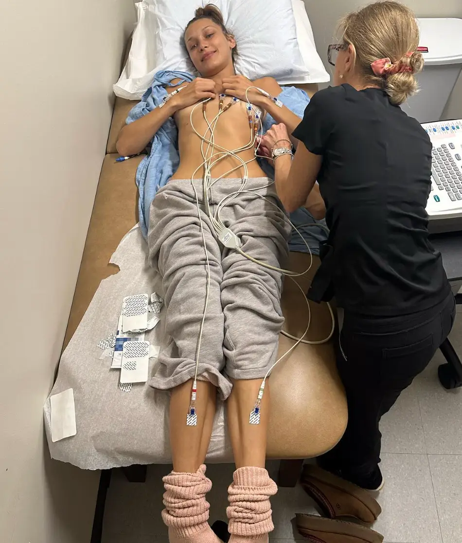 And images of herself receiving treatment.