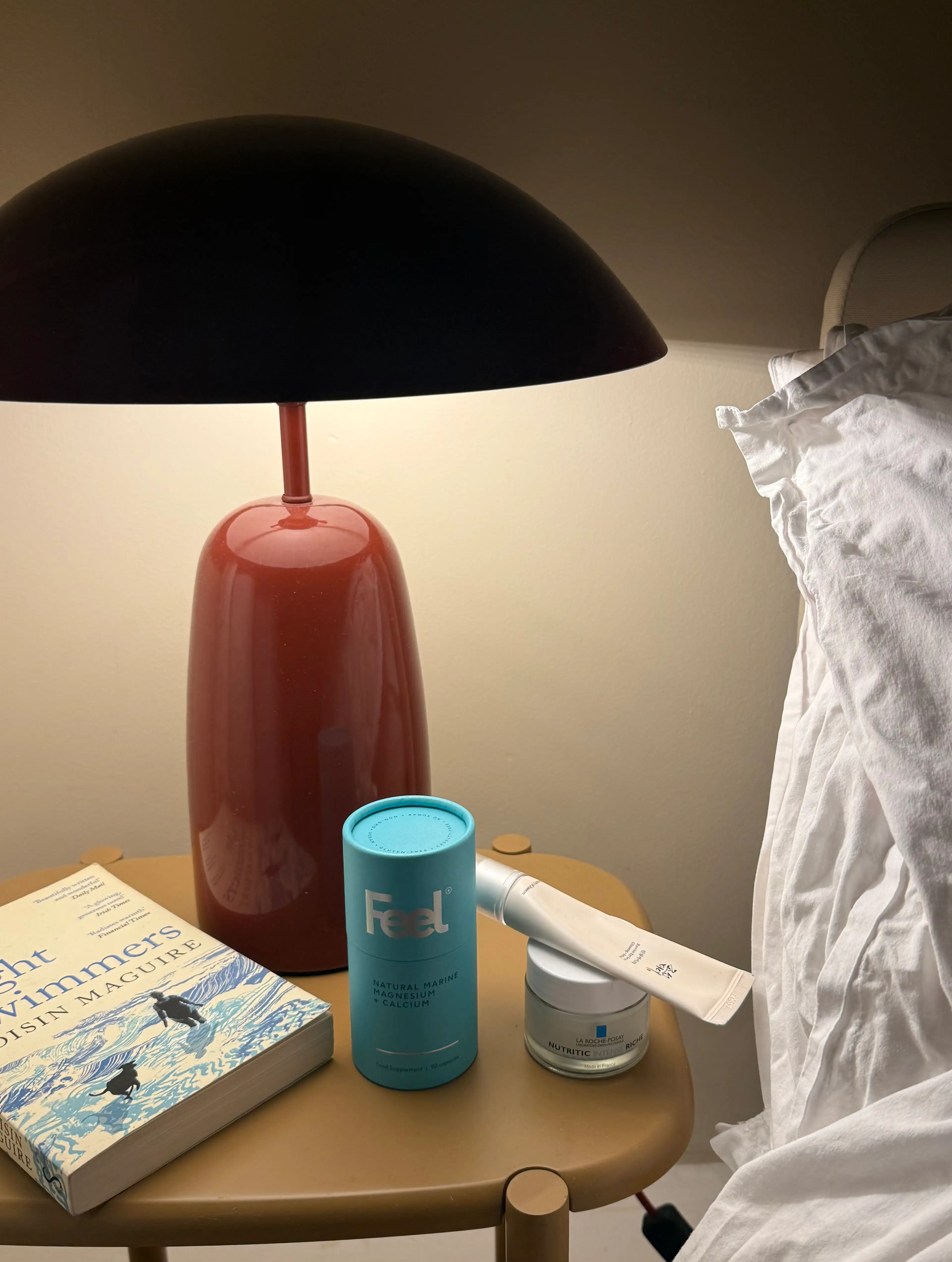 The magnesium supplements taking pride of place on my bedside table