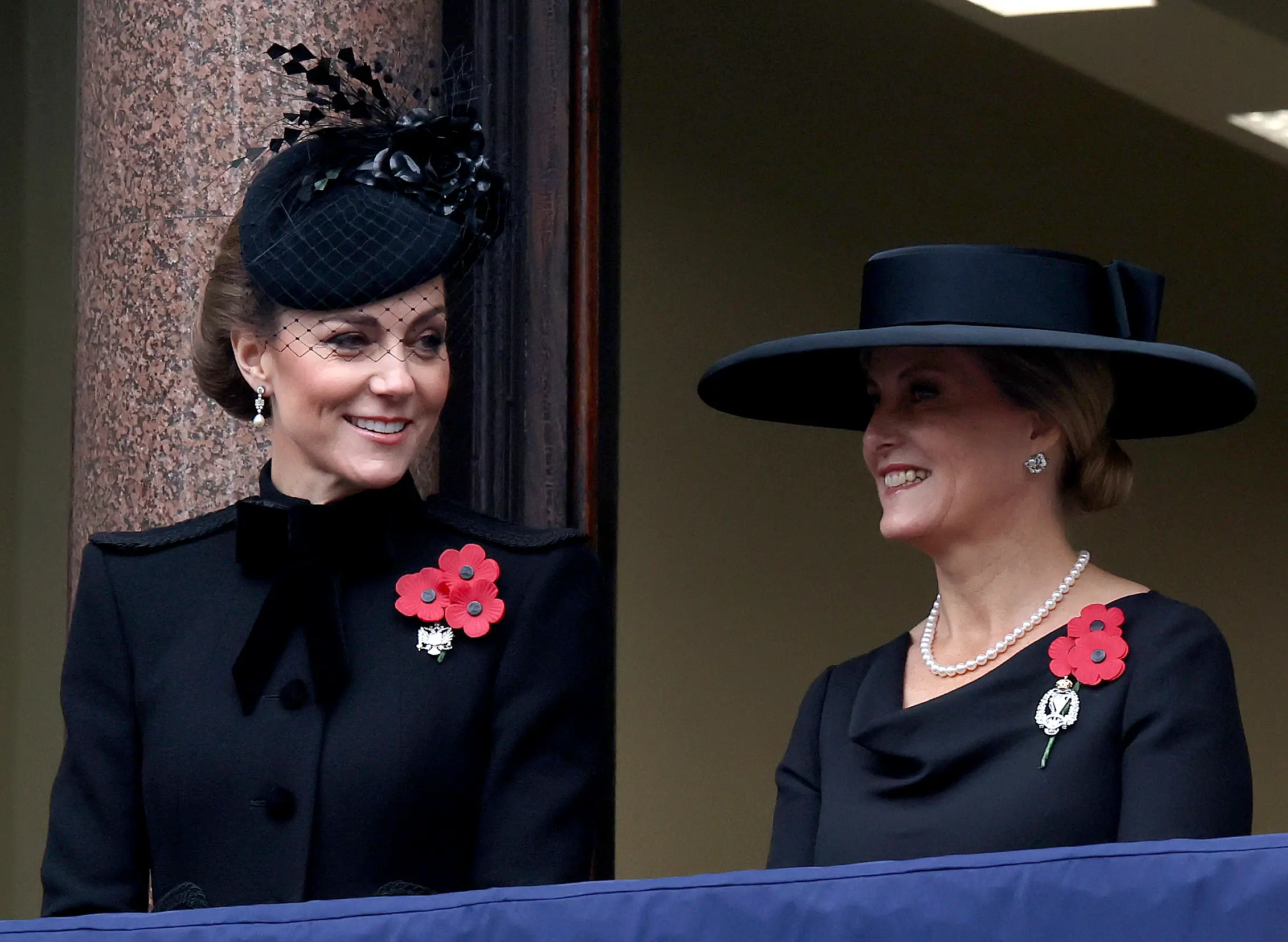 Kate and Sophie were seen chatting on one of the palace's secondary balconies (Chris Jackson/Getty Images)