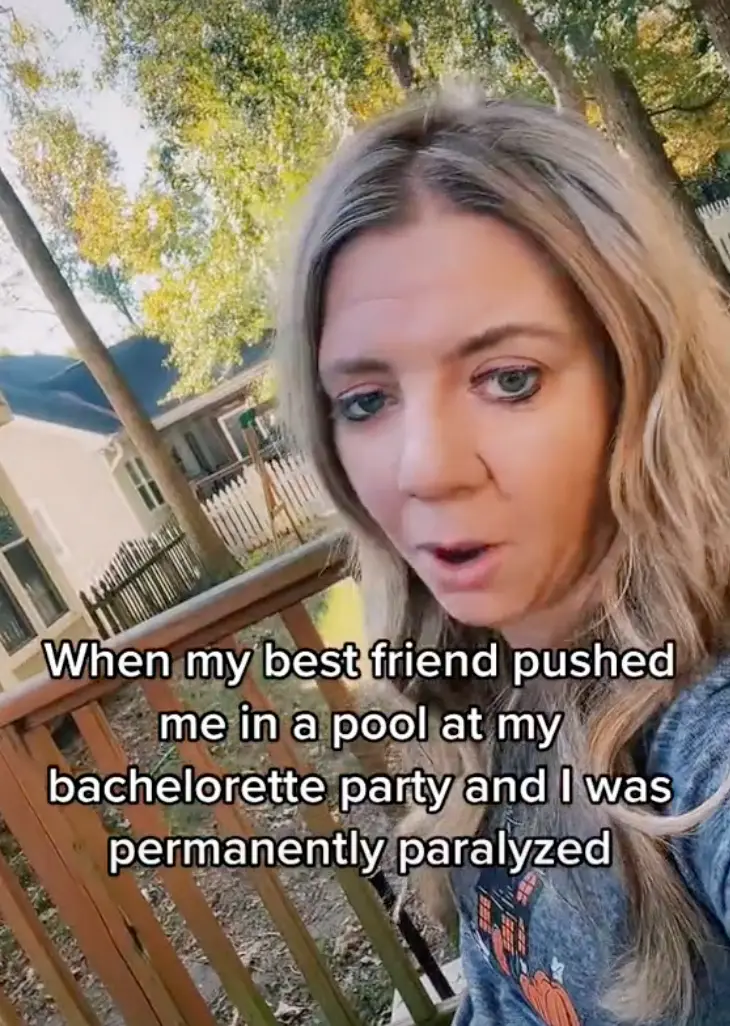 Sadly, Rachelle is no longer in contact with the friend who pushed her.