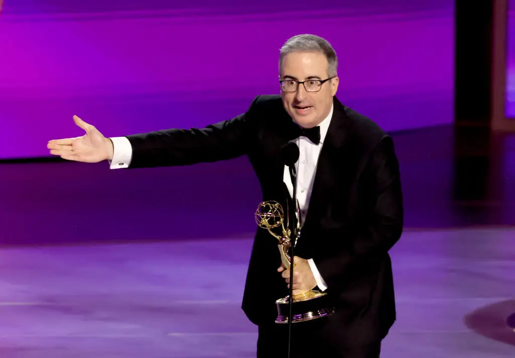 John Oliver accepted an award at last night's (15 September) Emmys (Kevin Winter/Getty Images)