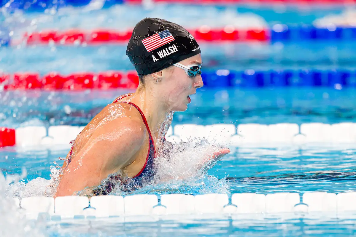 Her sister is also an Olympic swimmer competing at the games. (Andy Cheung/Getty Images)