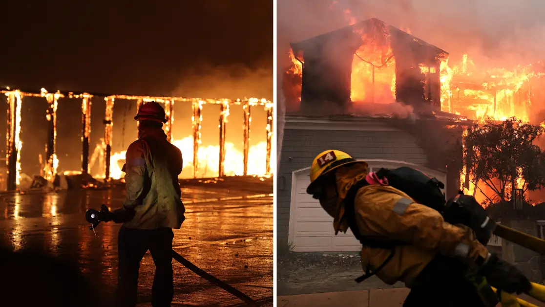 Wally Skalij / Los Angeles Times via Getty Images/Official Flickr Account of CAL FIRE / Handout/Anadolu via Getty Images