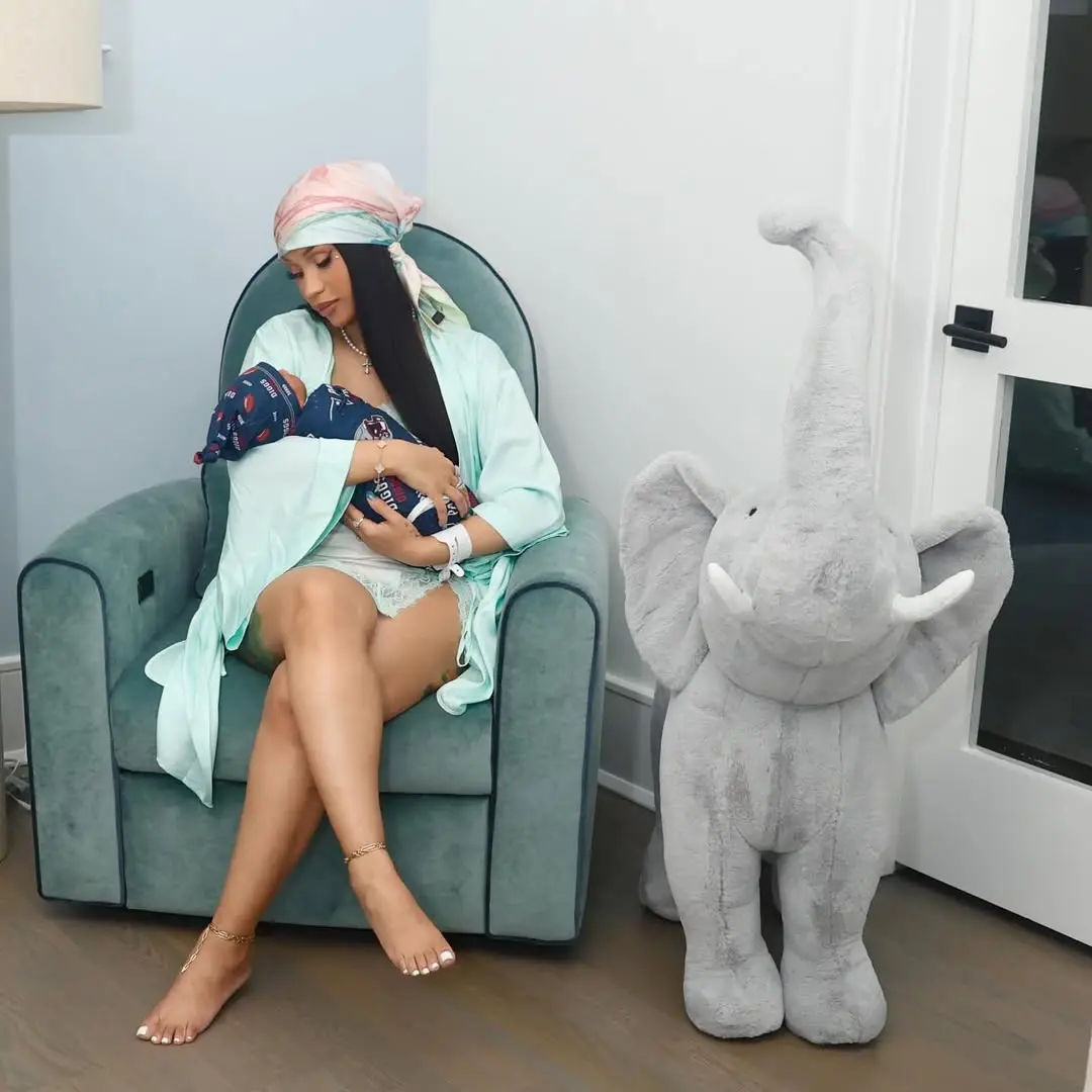 On 4 November, Cardi B gave birth to her fourth child, a baby boy (Instagram/@iamcardib)