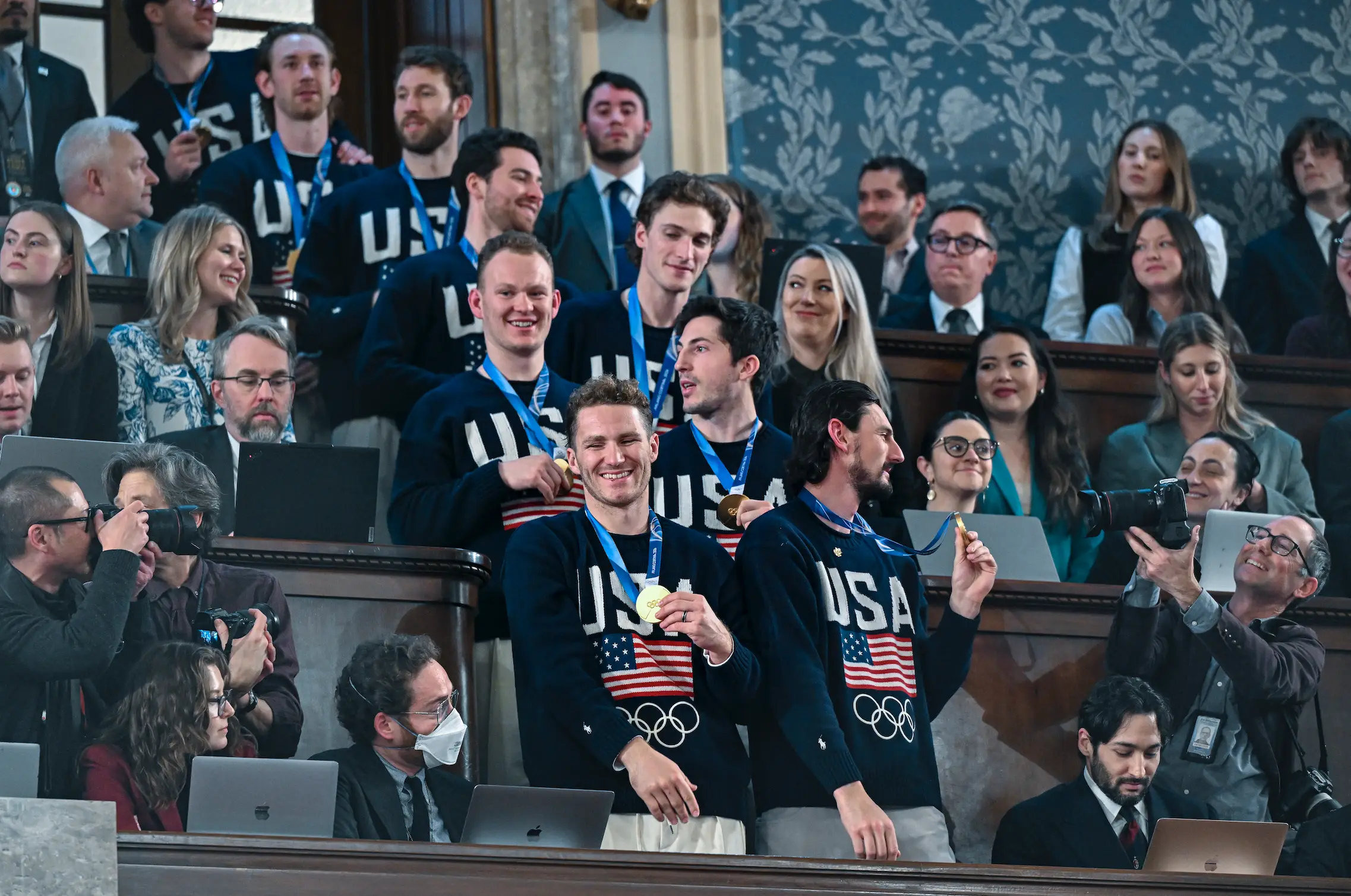 20 male players attended Trump's address (Kenny Holston-Pool/Getty Images)