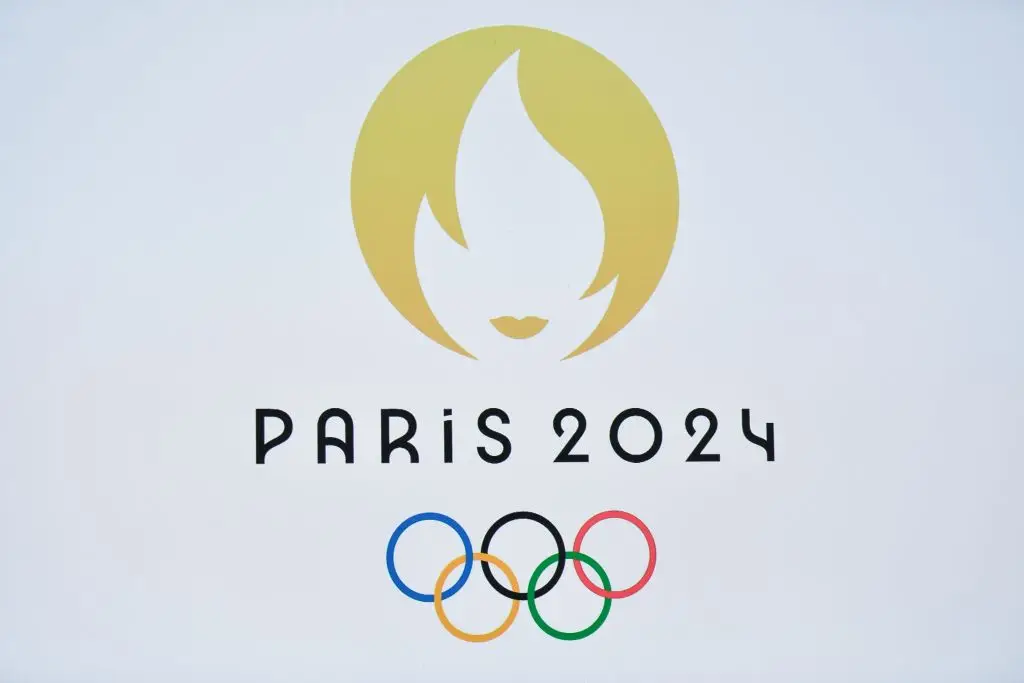 The official Olympics 2024 logo. (STEPHANE DE SAKUTIN / AFP) (Photo by STEPHANE DE SAKUTIN/AFP via Getty Images)