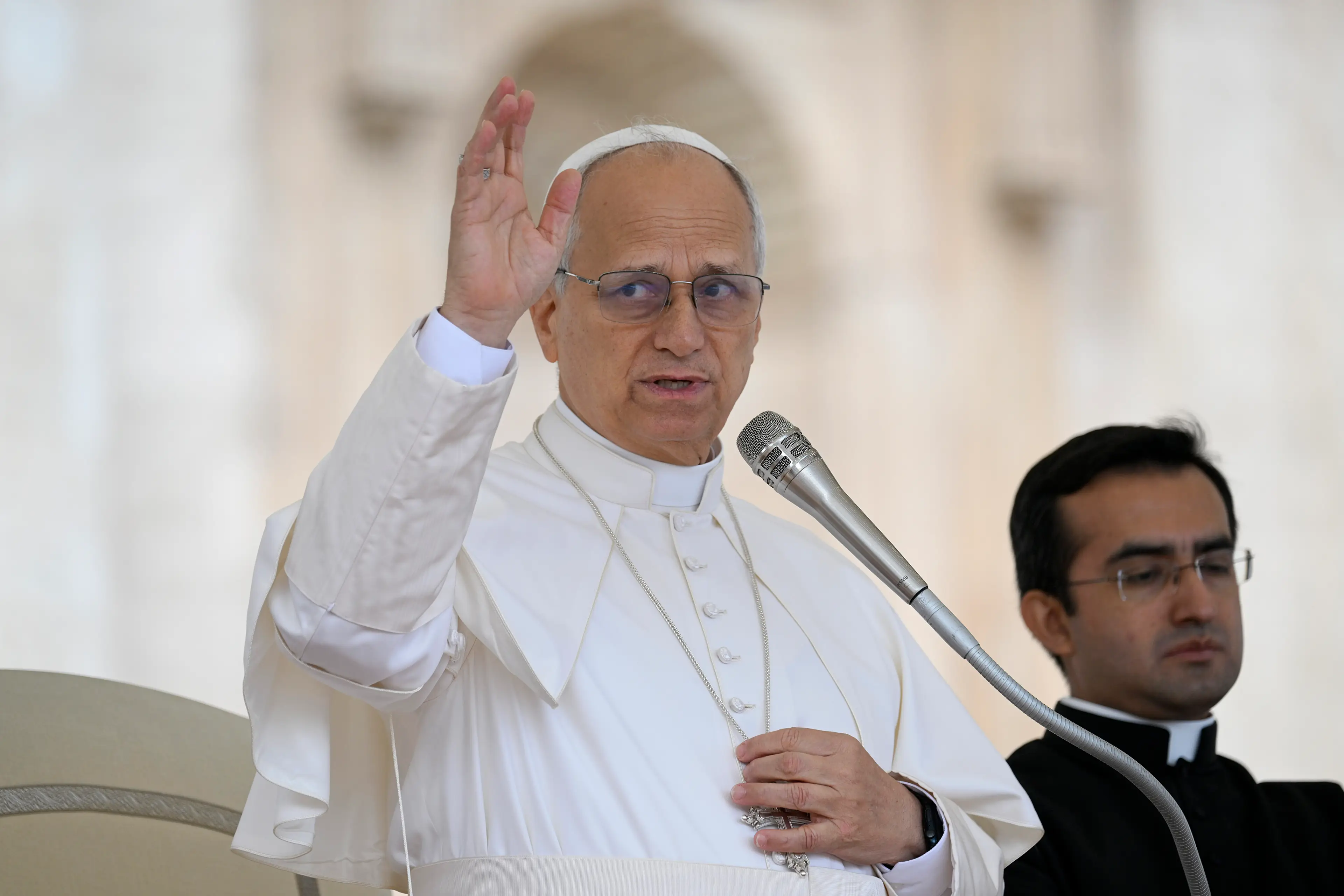 The Pope issued rare political comments on Tuesday (Simone Risoluti - Vatican Media via Vatican Pool/Getty Images)