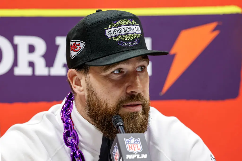 Travis Kelce's team, the Kansas City Chiefs, is set to take on the Philadelphia Eagles this weekend (Don Juan Moore / Contributor / Getty Images)