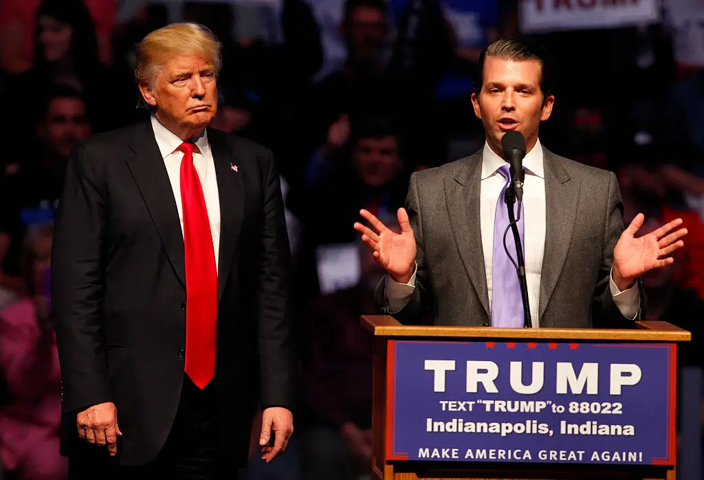 Donald Trump's eldest child, Donald Trump Jr, has been slammed over his 'disgraceful' reaction to the news (John Sommers II/Getty Images)