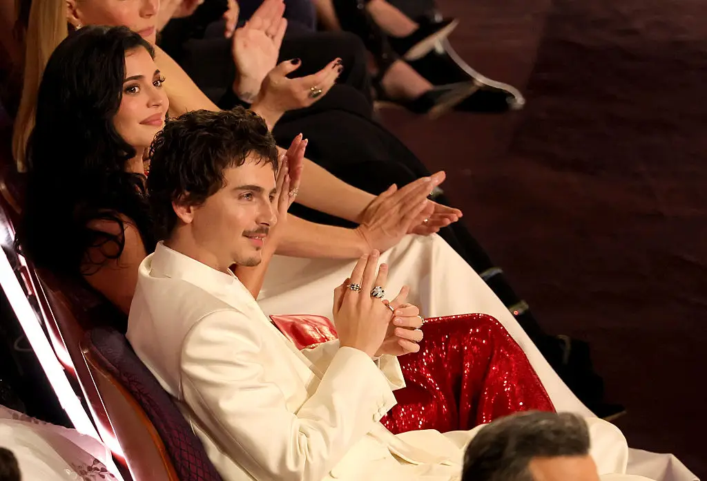 It's been an awkward Oscars ceremony so far for Timothée Chalamet (Kevin Winter/Getty Images)