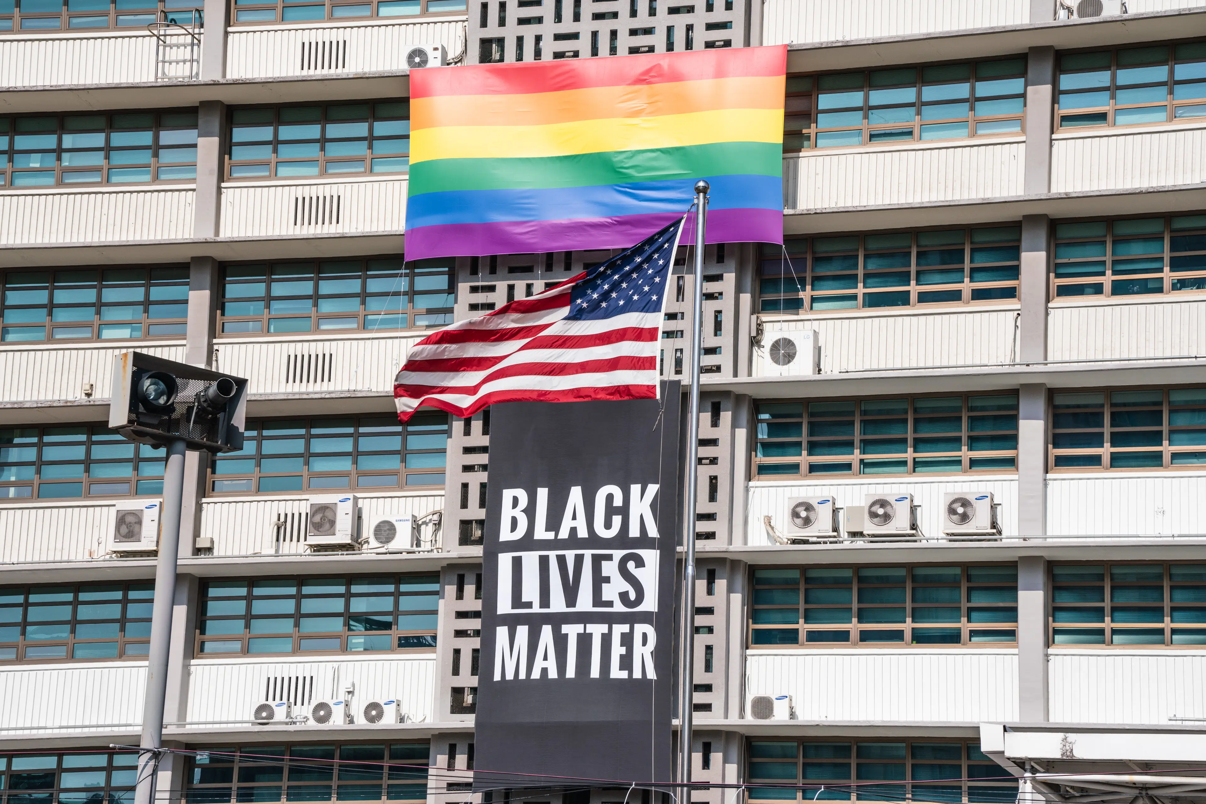Neither Pride nor BLM flags will be flown on government buildings (Simon Shin/SOPA Images/LightRocket via Getty Images)