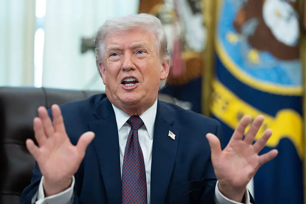 Iran has responded to the president's threats, saying it would be a 'devastating' response (Aaron Schwartz/CNP/Bloomberg via Getty Images)