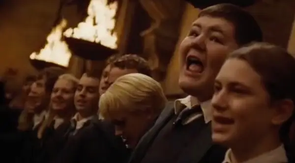 Malfoy is fuming in the middle there.