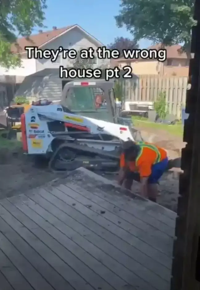 A similar incident also took place last year when builders were getting to work in Chloe's garden.