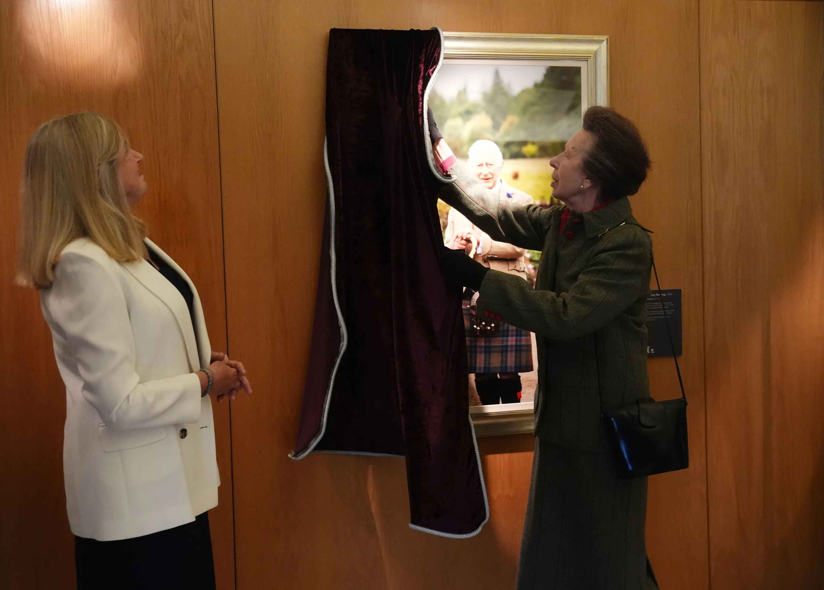 The picture was unveiled by Princess Anne at the Scottish Parliament (ANDREW MILLIGAN/POOL/AFP via Getty Images)