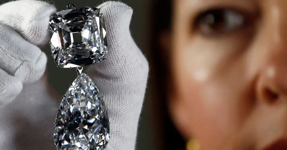 The diamond brooch is worth a whopping £50 million.