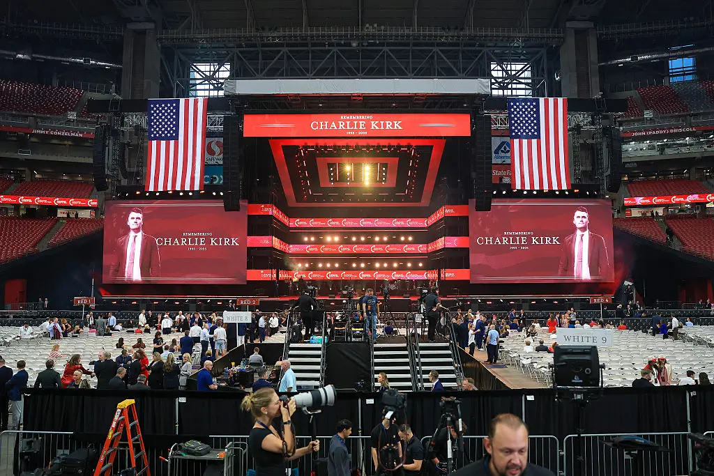 A memorial for Kirk is taking place today in Arizona (Joe Raedle/Getty Images)