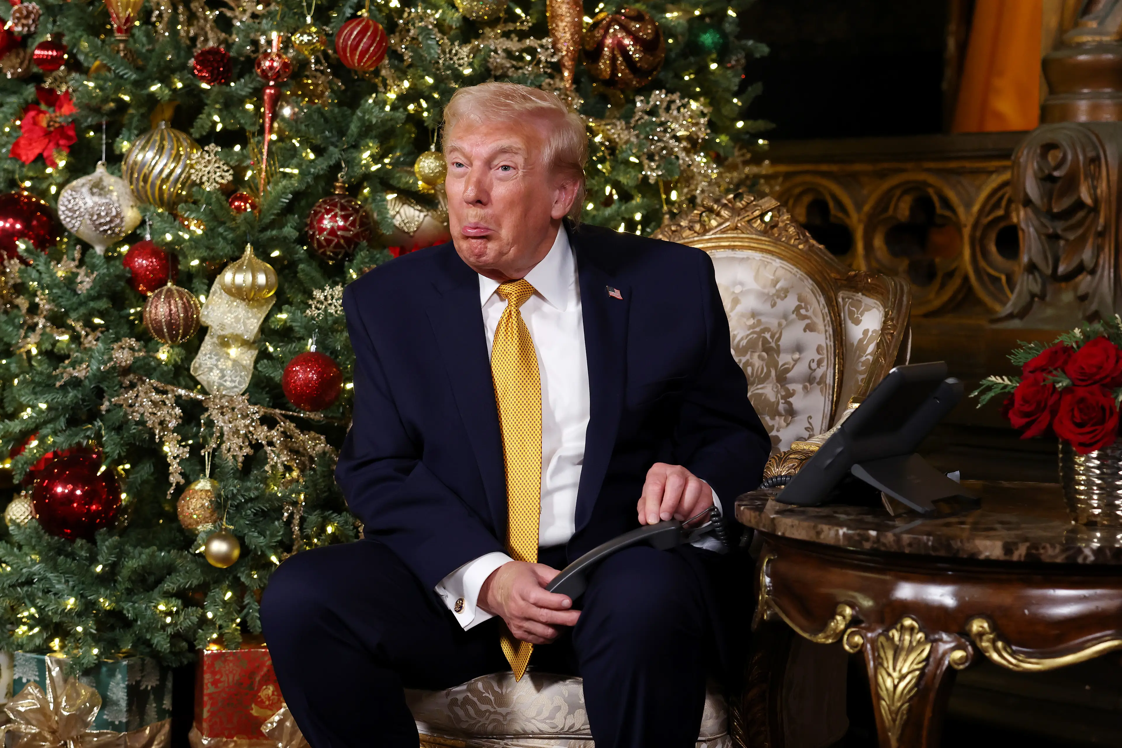 Donald Trump's net worth has nearly tripled since becoming president (Tasos Katopodis/Getty Images)