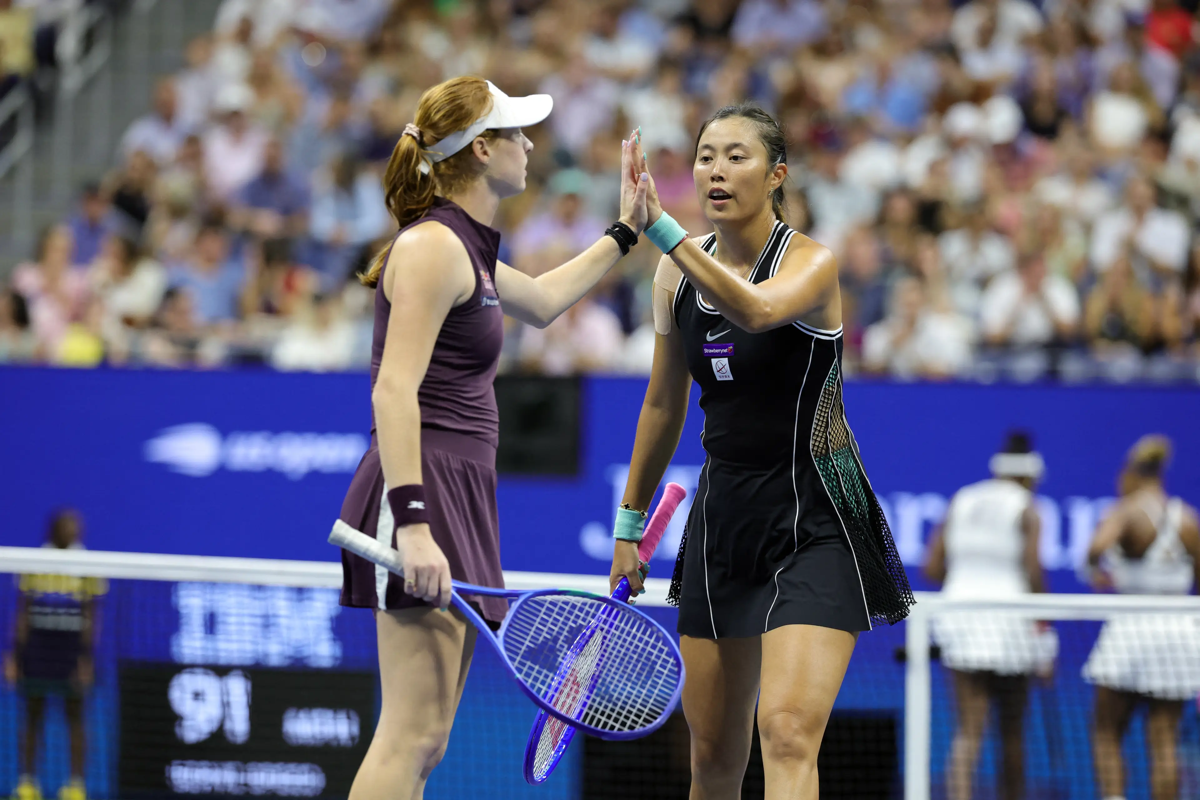 The sisters took on Hao-Ching and Joint (KENA BETANCUR / AFP via Getty Images)