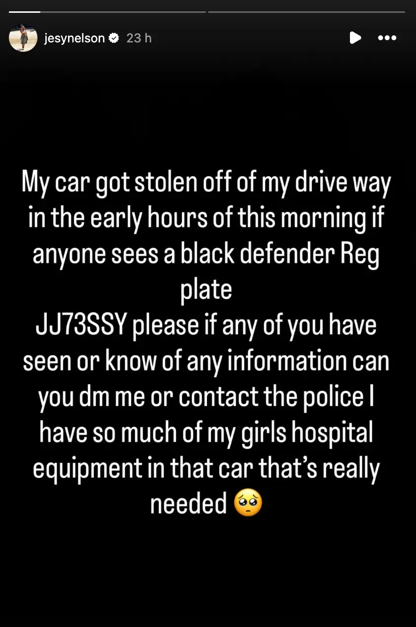 The singer shared her appeal on social media (Instagram/@jesynelson)