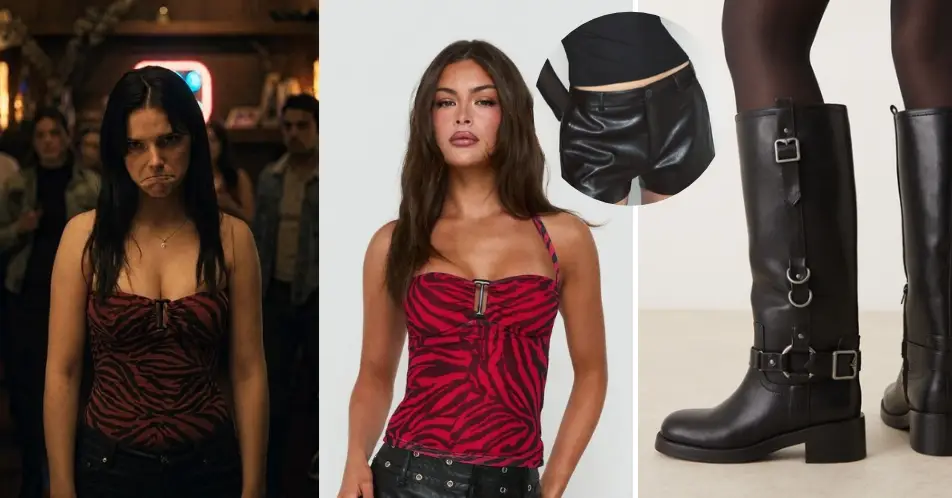 Here's how you can get 'freaky' Nikki's look (Focus Features/Princess Polly/Stradivarius/ASOS Design)