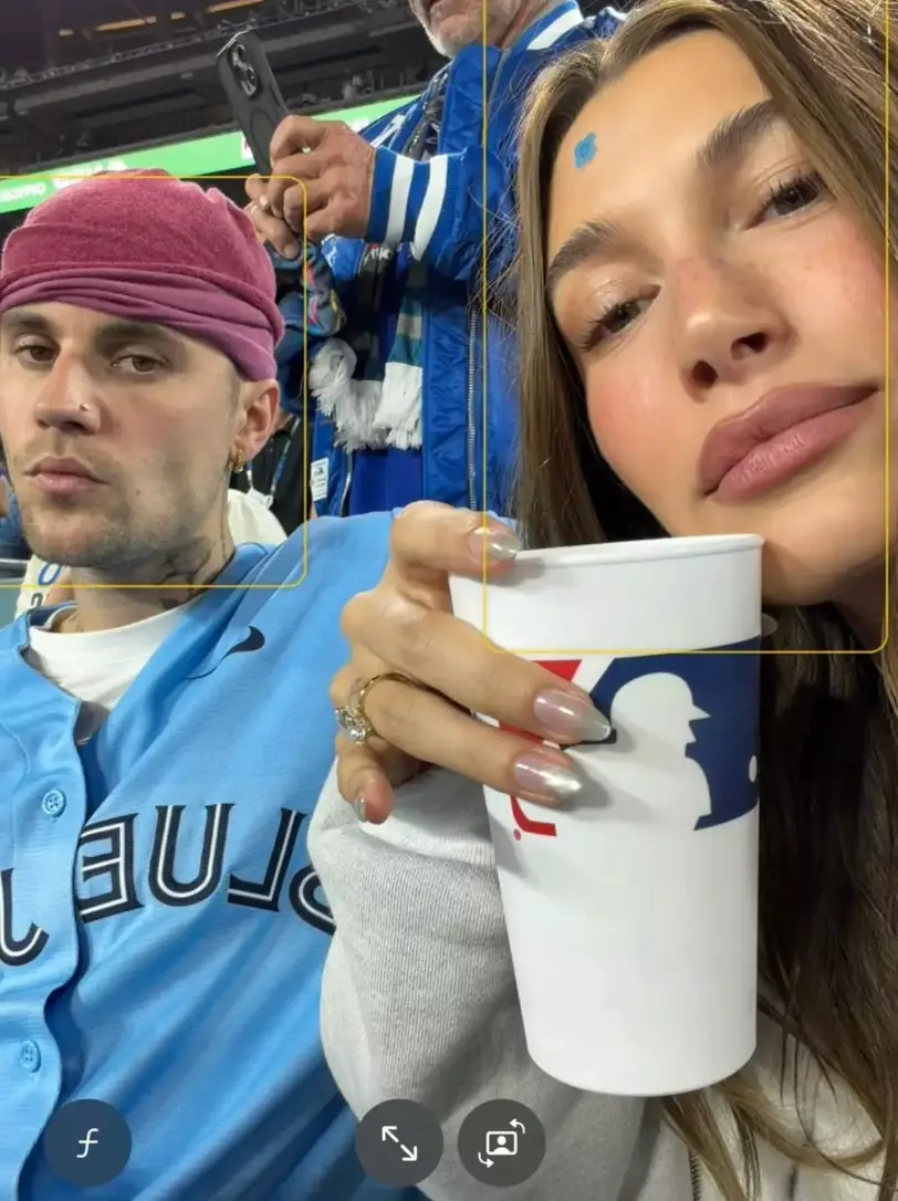 The celeb couple shared a selfie together after the game (Instagram/@lilbieber)