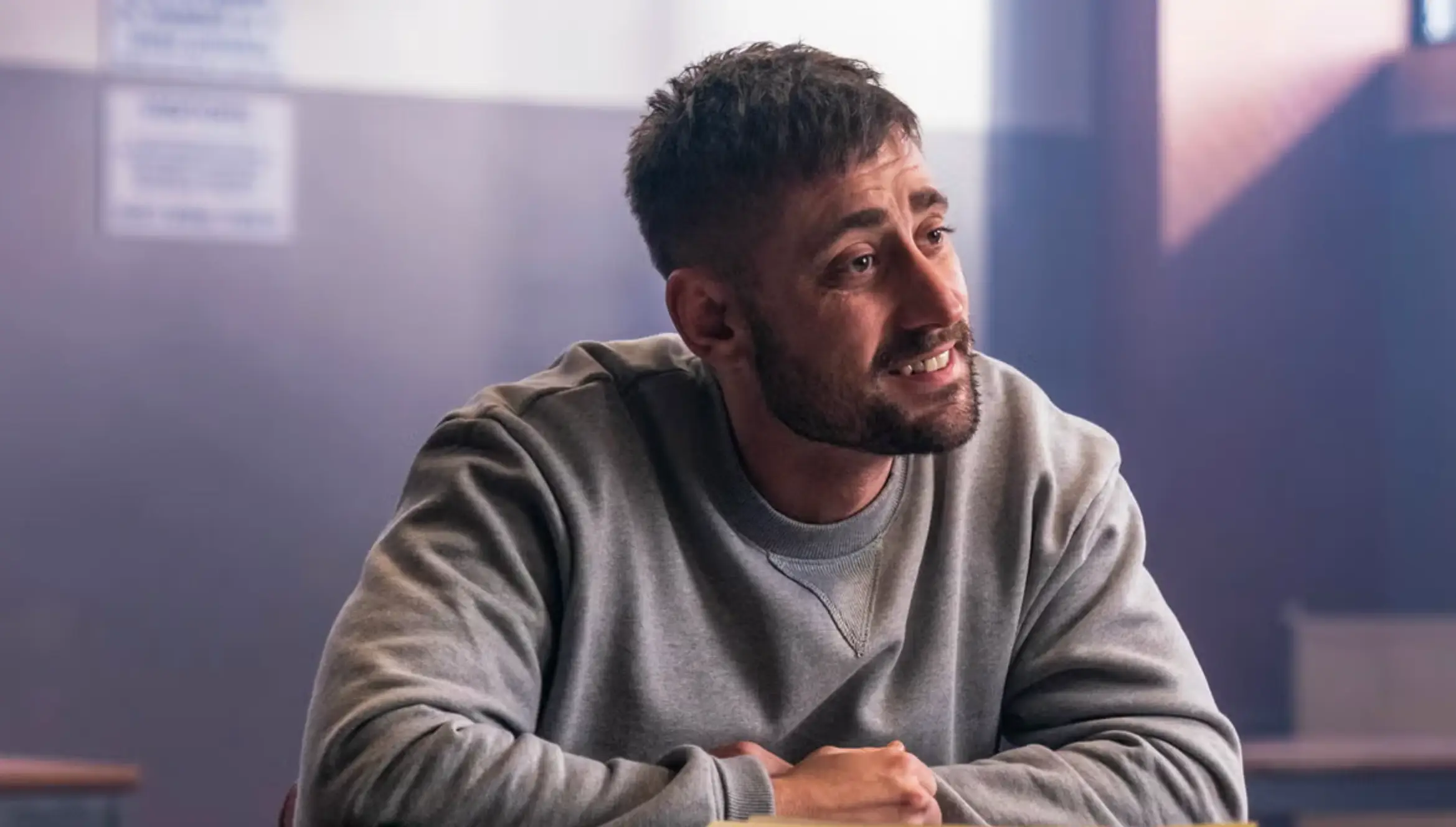 This Is England star Michael Socha stars as 'cocky' PC Justin Mitchell in Showtrial (BBC)